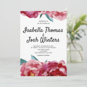 フローラブルガンディマルサラピーニー結婚式招待状 招待状 (スタンド正面)