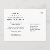 フローラブルガンディマルサラRSVPポストカード インビテーションポストカード (裏面)