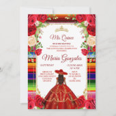 フローラブルガンディメキシコガールミクインズ招待状 招待状 (正面)