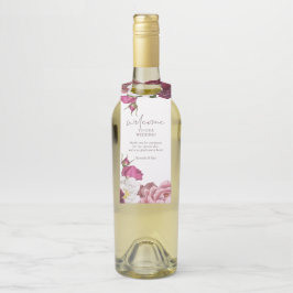 フローラブルグンディ結婚の歓迎 ボトルネックタグ