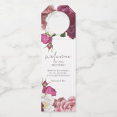 フローラブルグンディ結婚の歓迎 ボトルネックタグ (正面)