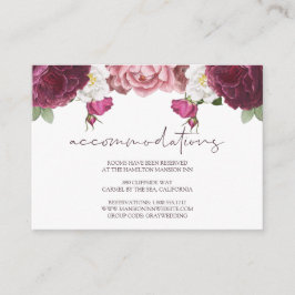 フローラブルグンディ結婚ズホテルアコモデーション エンクロージャーカード