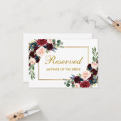 フローラブルグンディ結婚ブルーズリザーブドゲストハウス カード (正面/裏面インサイチュ)