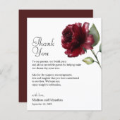 フローラブルゴーニュありがとうウェディングレセプションカード (正面/裏面)