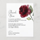 フローラブルゴーニュありがとうウェディングレセプションカード (正面)