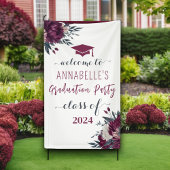 フローラブルゴーニュとクリームの卒業へようこそ 横断幕