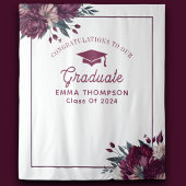 フローラブルゴーニュとクリームの卒業背景 タペストリー