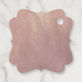 フローラブルゴーニュと埃っぽいバラヴィンテージウェディング フェイバータグ (裏面)