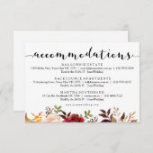 フローラブルゴーニュの宿泊情報カード エンクロージャーカード (正面/裏面)