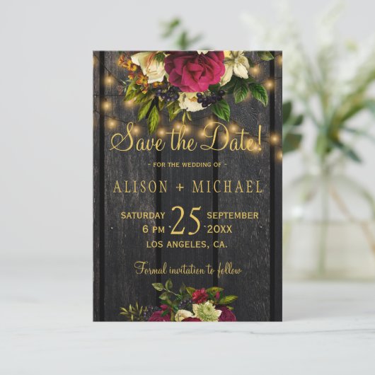 フローラブルゴーニュの納屋の木は日付結婚の セーブザデート (スタンド正面)