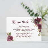 フローラブルゴーニュの赤ちゃんシャワーが本を持ってくる 出欠カード (スタンド正面)