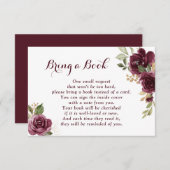 フローラブルゴーニュの赤ちゃんシャワーが本を持ってくる 出欠カード (正面/裏面)