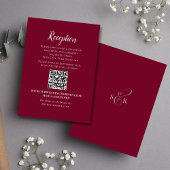 フローラブルゴーニュエレガントウェディング披露宴RSVP エンクロージャーカード