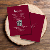 フローラブルゴーニュエレガントウェディング披露宴RSVP エンクロージャーカード
