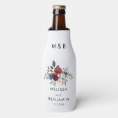 フローラブルゴーニュエレガントスクリプト結婚式の引き出物 ボトルクーラー (ボトル正面)