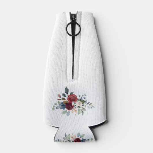 フローラブルゴーニュエレガントスクリプト結婚式の引き出物 ボトルクーラー (裏面)