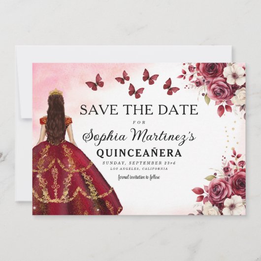 フローラブルゴーニュザデイト誕生日キンセアニェラ セーブザデート (正面)