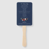 フローラブルゴーニュネイビーブルーグリーナリークレストエレガントップ ハンドファン (裏面)