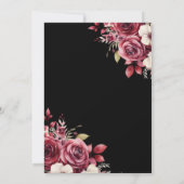 フローラブルゴーニュバタフライプリンセスキンセアニェラ 招待状 (裏面)