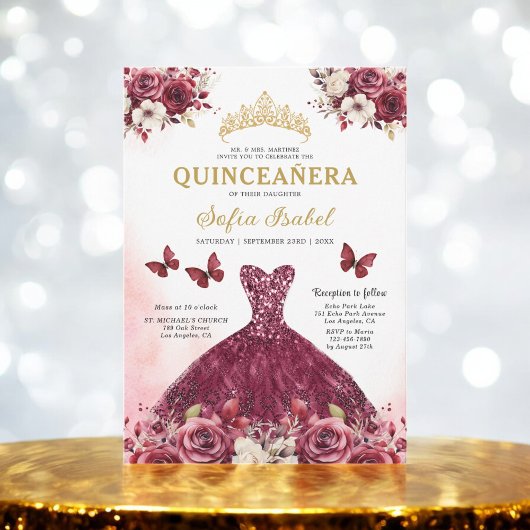 フローラブルゴーニュバタフライプリンセスキンセアニェラ 招待状