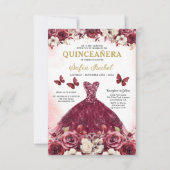 フローラブルゴーニュバタフライプリンセスキンセアニェラ 招待状 (正面)