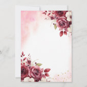 フローラブルゴーニュバタフライプリンセスキンセアニェラ 招待状 (裏面)