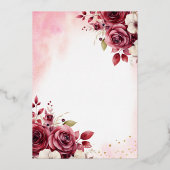 フローラブルゴーニュバタフライプリンセスキンセアニェラ 箔招待状 (裏面)