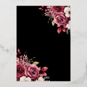 フローラブルゴーニュバタフライプリンセスキンセアニェラ 箔招待状 (裏面)