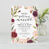 フローラブルゴーニュリーフィー結婚式招待状 招待状 (スタンド正面)