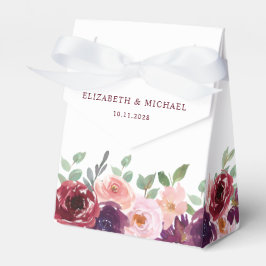 フローラブルゴーニュレッド赤面プラムウォーター結婚カラー フェイバーボックス