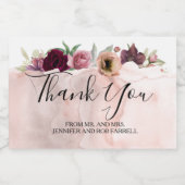 フローラブルゴーニュ及びヴィンテージ赤面結婚式の引き出物 スパークリングワインラベル (シングルラベル)