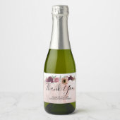 フローラブルゴーニュ及びヴィンテージ赤面結婚式の引き出物 スパークリングワインラベル (正面)