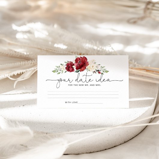 フローラブルゴーニュ日付ナイトアイディア エンクロージャーカード