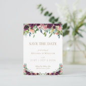 フローラブルゴーニュ水カラーアイボリー日付を保存 案内ポストカード (スタンド正面)