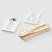 フローラブルゴーニュ水カラースクリプト結婚式 プログラム ハンドファン (組立なし)