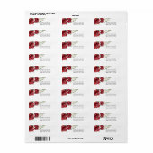 フローラブルゴーニュ白バラ差出人住所ラベル ラベル (フルシート)