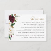 フローラブルゴーニュ白マグノリア詳細挿入カード 招待状 (正面)