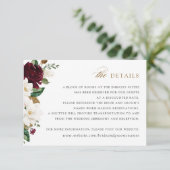 フローラブルゴーニュ白マグノリア詳細挿入カード 招待状 (スタンド正面)