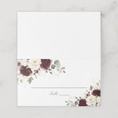 フローラブルゴーニュ白緑エレガント座席表 プレイスカード (外部開封)