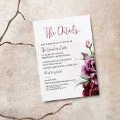 フローラブルゴーニュ結婚グリーナリー詳細カード 出欠カード