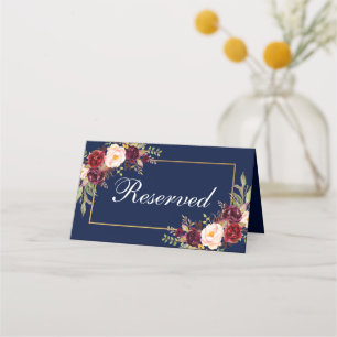 フローラブルゴーニュ結婚ブルー予約 プレイスカード