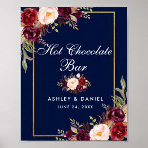 フローラブルゴーニュ結婚ーブルーのホットチョコレートバー ポスター