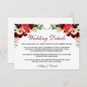 フローラブルゴーニュ結婚・ボホの詳細挿入カードW エンクロージャーカード (正面/裏面)