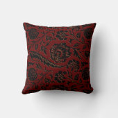 フローラブルゴーニュ赤黒花ボヘミアンダマスク クッション (裏面)
