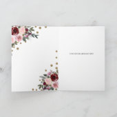 フローラブルゴーニュ金ゴールドグリッター幾何学感謝 サンキューカード (内部)