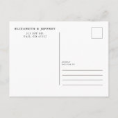 フローラブルゴーニュ金ゴールドジオメトリック保存日付 案内ポストカード (裏面)