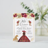 フローラブルゴーニュ金ゴールドチャラプリンセスキンセアニェラ インビテーションポストカード (スタンド正面)