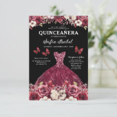 フローラブルゴーニュ金ゴールドバイリンガルスペインのキンセアニェラ 招待状 (スタンド正面)
