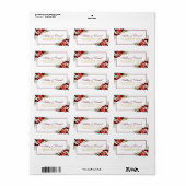 フローラブルゴーニュ金ゴールドボホ結婚の住所 ラベル (フルシート)