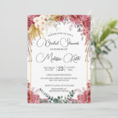 フローラブルゴーニュ金ゴールドユーカリブライダルシャワー 招待状 (スタンド正面)